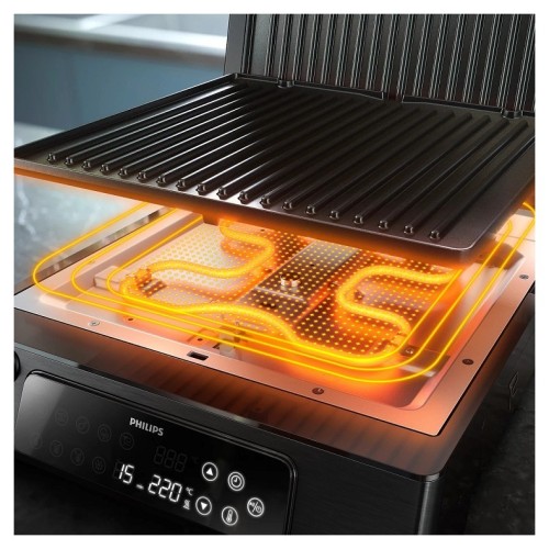 TOASTER/SANDWICH  HD6307/70 BLACK 2000W 4ΘΕΣΕΙΣ ΑΝΟΙΓΜΑ 180 ΜΟΙΡΩΝ